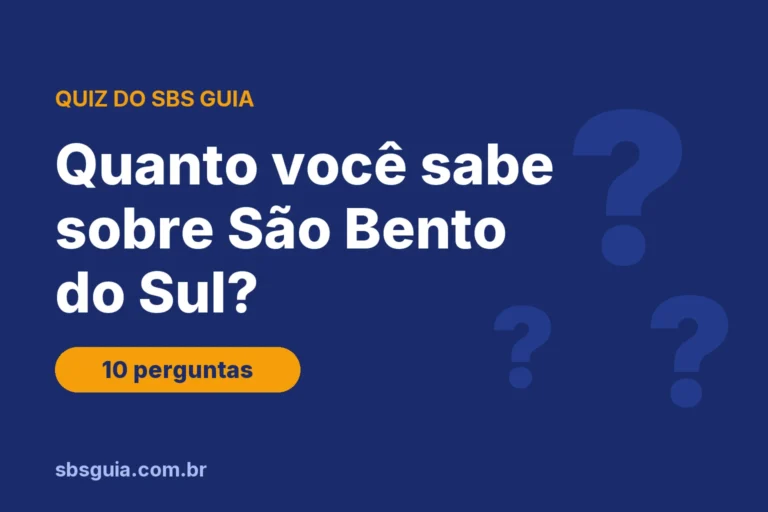 Quiz São Bento do Sul: quanto você sabe sobre a cidade e o dia a dia?